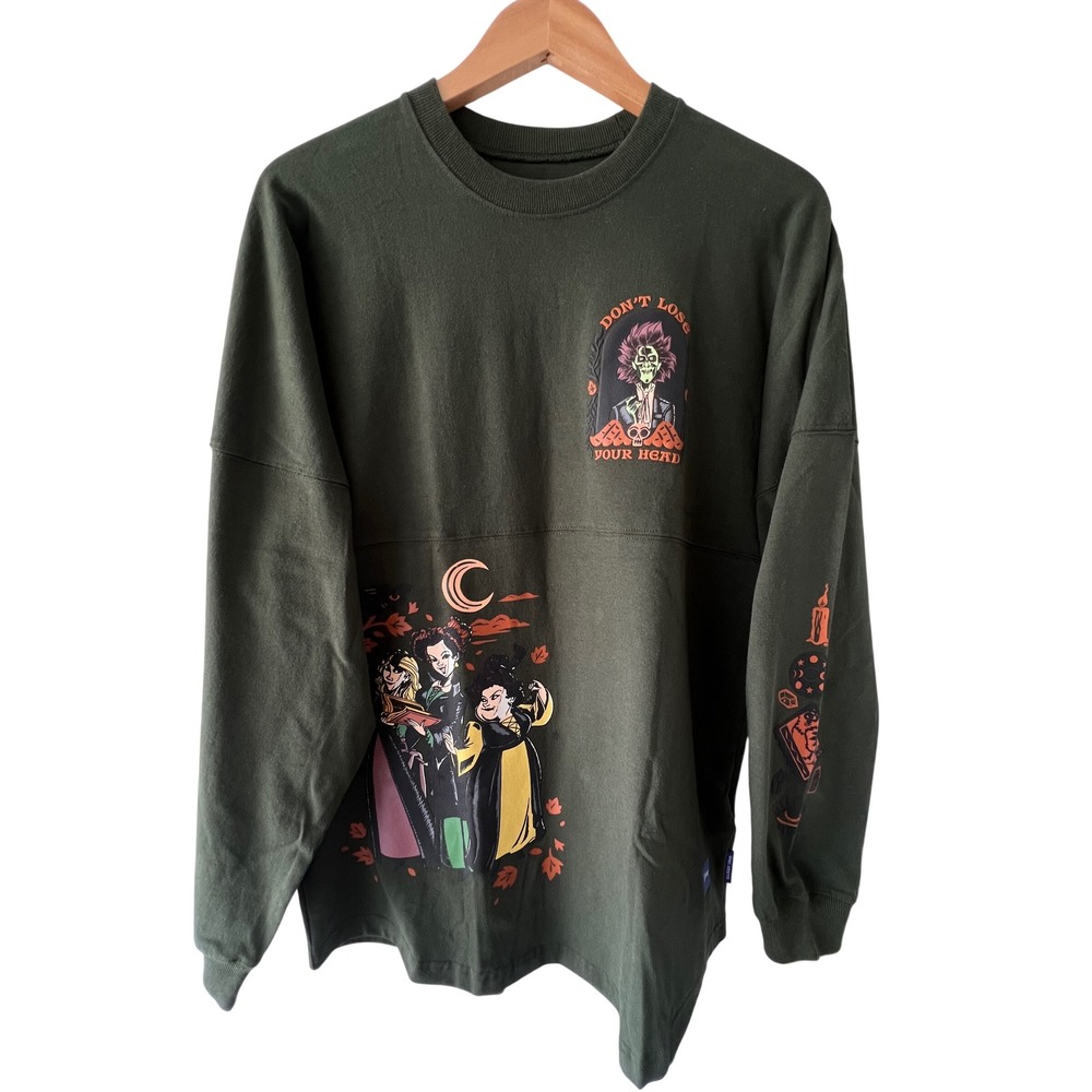 Disney Spirit Jersey Hocus Pocus Haunted Mansion‎ Halloween Womens M Green